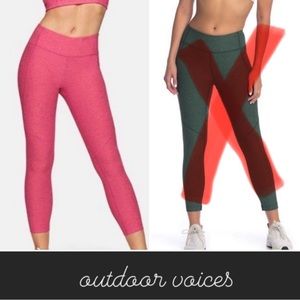 Outdoor Voices Compression Ankle Leggings in Flamingo Pink Only • L